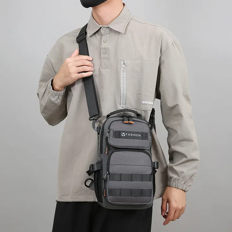 dultechwear-petit sac à dos étanche pour homme et femme, sac de poitrine multifonction, sac à bandoulière unique, sac à bandoulière hip hop, extérieur