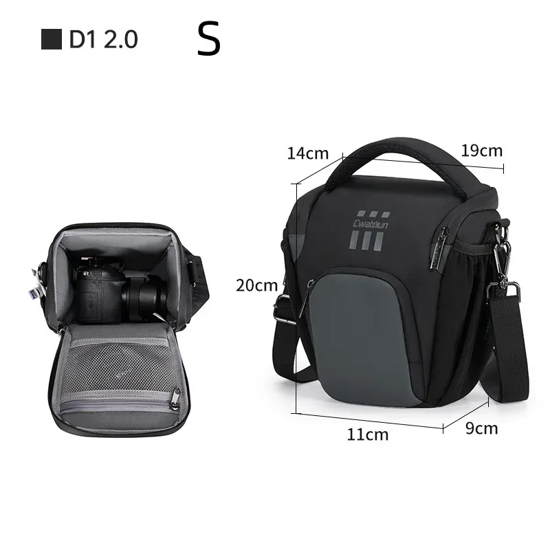 sac pour appareil photo numérique reflex caden, sac à bandoulière en nylon, sac pour équipement photographique, sac triangulaire pour appareil photo hybride pour nikon canon sony