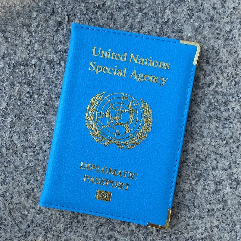 couverture de passeport diplomatique pour femmes, étui mignon à la mode pour passeport, documents de voyage, organisateur de passeport, étui de protection en cuir pu