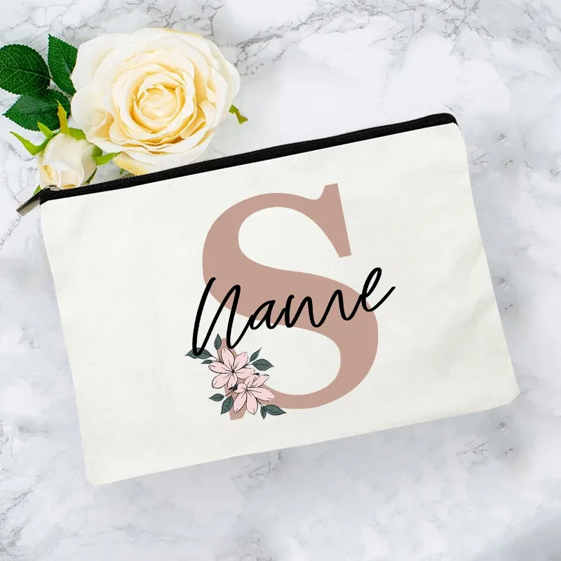 trousse de toilette personnalisée avec nom, impression de lettres, essentiels de voyage pour enfants, trousse à crayons pour l'école et le bureau, cadeau pour enseignant