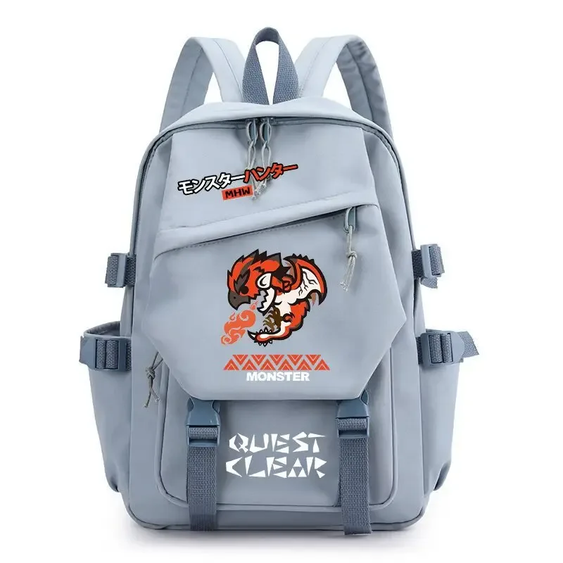 sac à dos monster hunter wilds felyne rathian, sac à dos à bandoulière, sac d'école pour étudiants, sac à dos tendance, sac de voyage