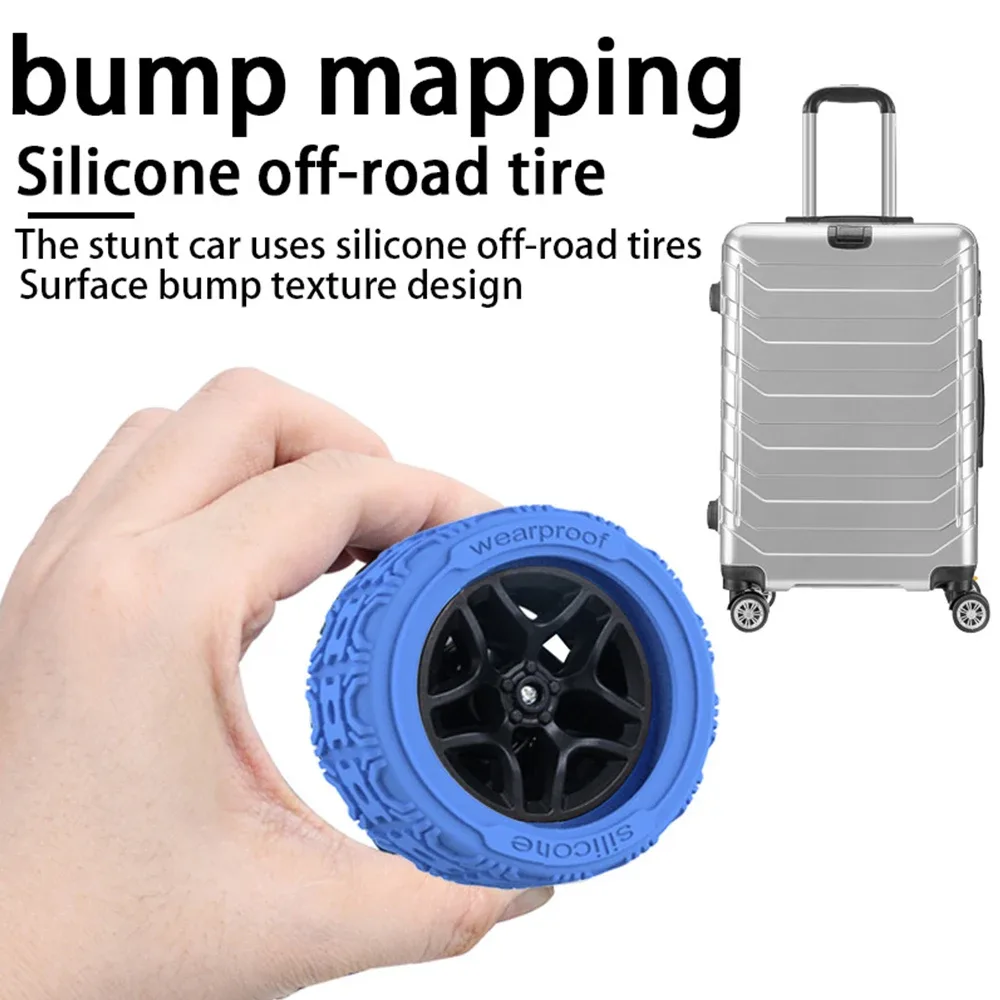 housses de protection de roues de bagages en silicone de qualité supérieure, antichoc silencieux, couverture de roues de valise durable, couverture de roulettes de boîte de trolley, 4 pièces
