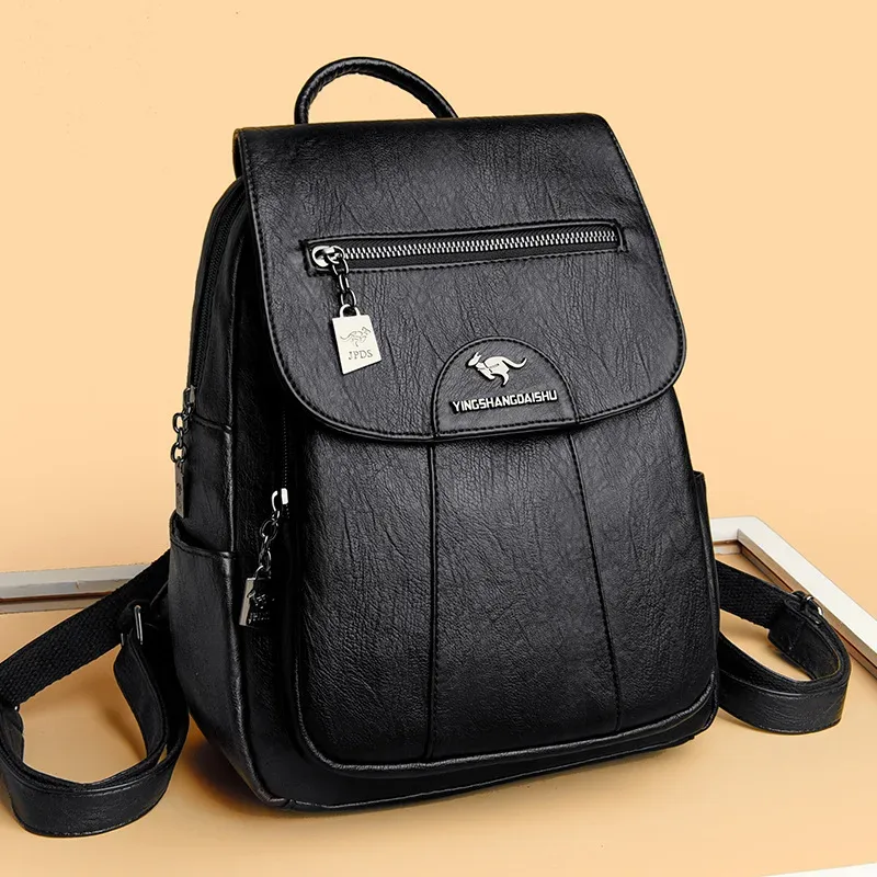 14 "(35 cm) sac à dos en peau de mouton vintage sac d'école pour ordinateur portable sac à dos souple pour femme sac d'école week-end voyage sac à dos