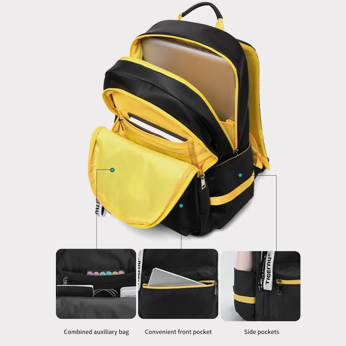 tigernu cartables pour filles sacs à dos imperméables pour femmes sac à dos pour ordinateur portable 15.6 pouces sacs à dos de voyage multicolores pour femmes femmes