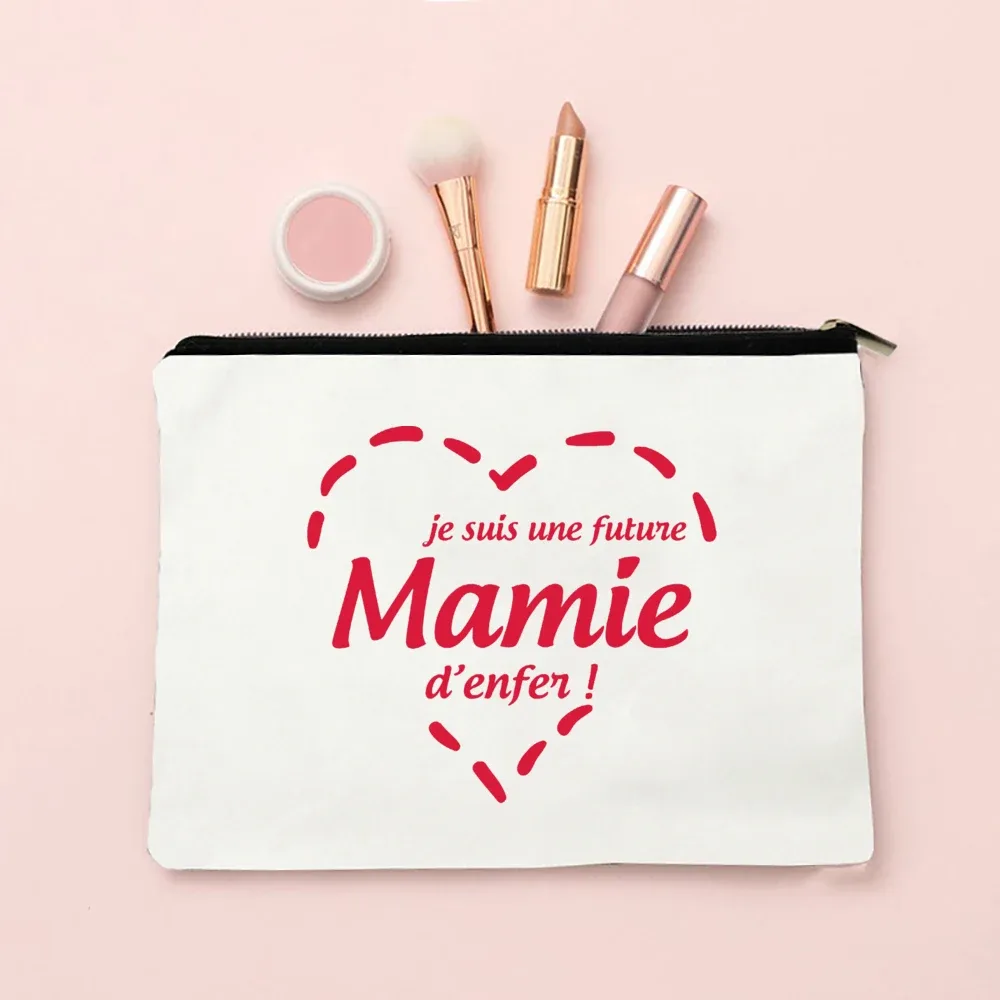 sacs à cosmétiques college avec fermeture éclair, cadeaux pour mamie, trousse de maquillage, meilleure grand-mère du monde, poudres de toilette, annonce de grossesse, voyage, présidence, eser