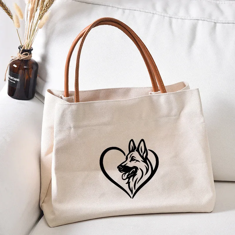 sac fourre-tout en toile pour femme, sac de travail, sac de plage, sac à provisions, cadeau pour les amoureux des chiens, mode pour femme, imprimé chien teckel