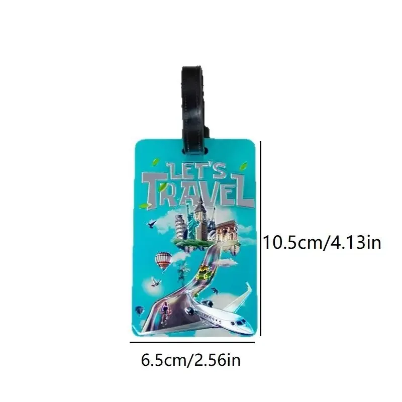 étiquette de bagage de voyage en silicone souple antichoc, porte-adresse et identification pour valise, pour hommes, garçons, randonnée, voyage