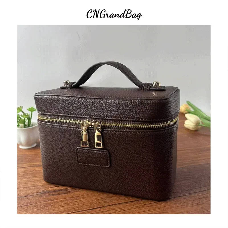 trousse de toilette de voyage personnalisable en cuir grainé pour femme, organisateur de maquillage portable suspendable, trousse de toilette cosmétique pour femme
