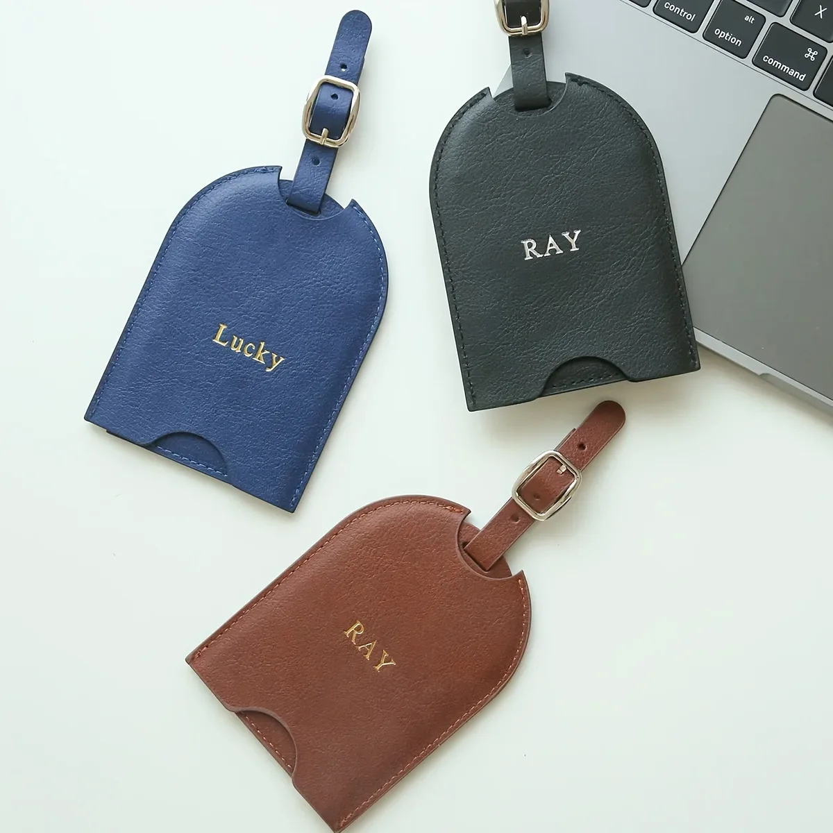 sac de voyage avec nom imprimé à chaud, étiquettes de sac à dos de qualité supérieure, accessoires de voyage chics faits à la main, cadeau d'anniversaire de demoiselle d'honneur, 1 pièce