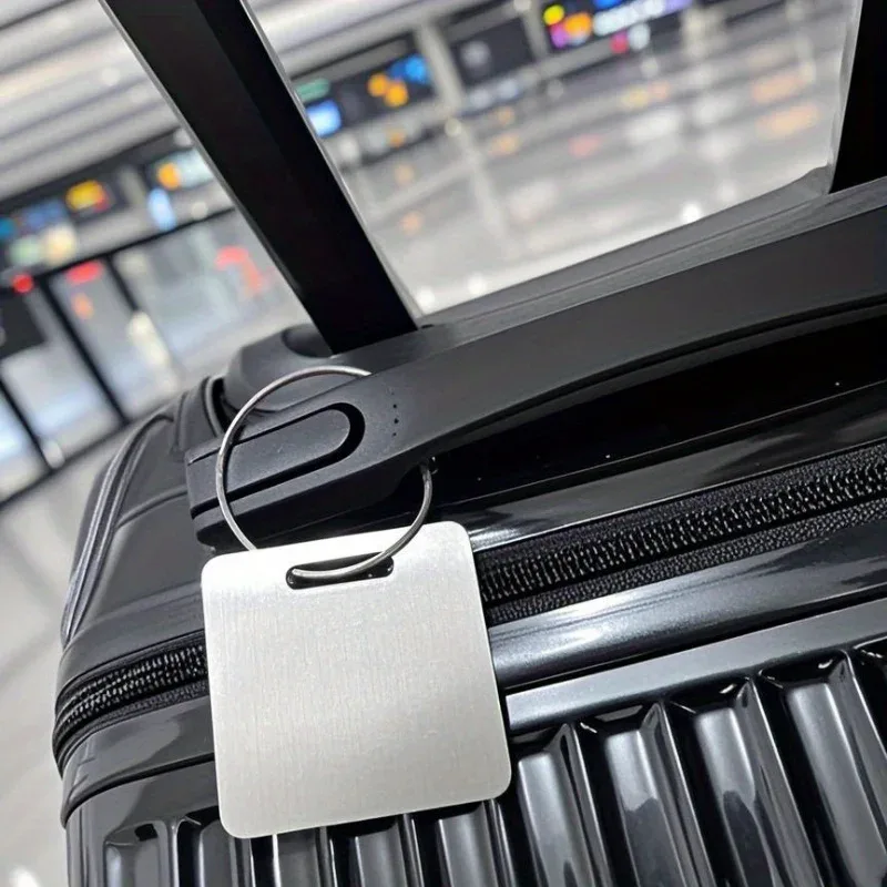étiquette de valise personnalisée avec nom, texte personnalisé, gravure, étiquettes personnalisées, anti-perte, accessoires de voyage en acier inoxydable