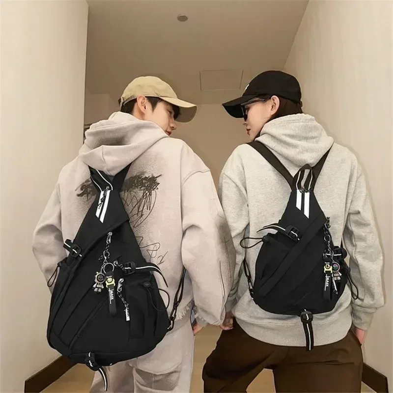 sac à dos de dehors hip hop pour homme et femme, multifonction, étanche, voyage, école, à bandoulière, poitrine, nouvelle collection
