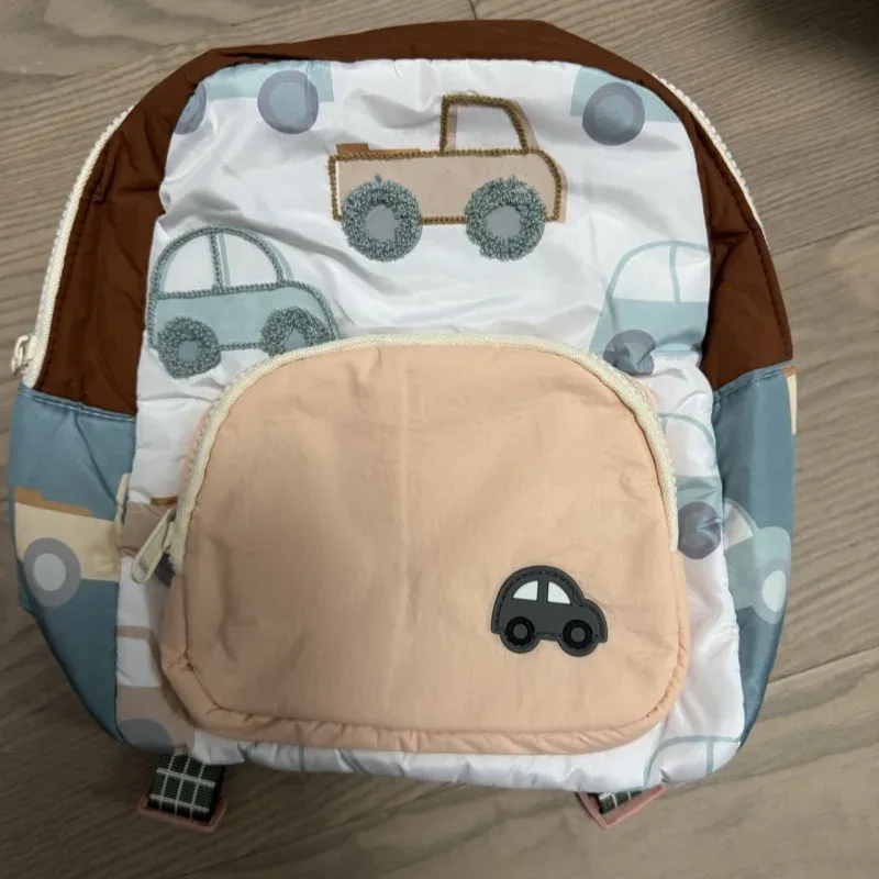 sac à dos brodé avec nom personnalisé pour enfants, sac à langer, sac de marche, voiture, garçons, filles