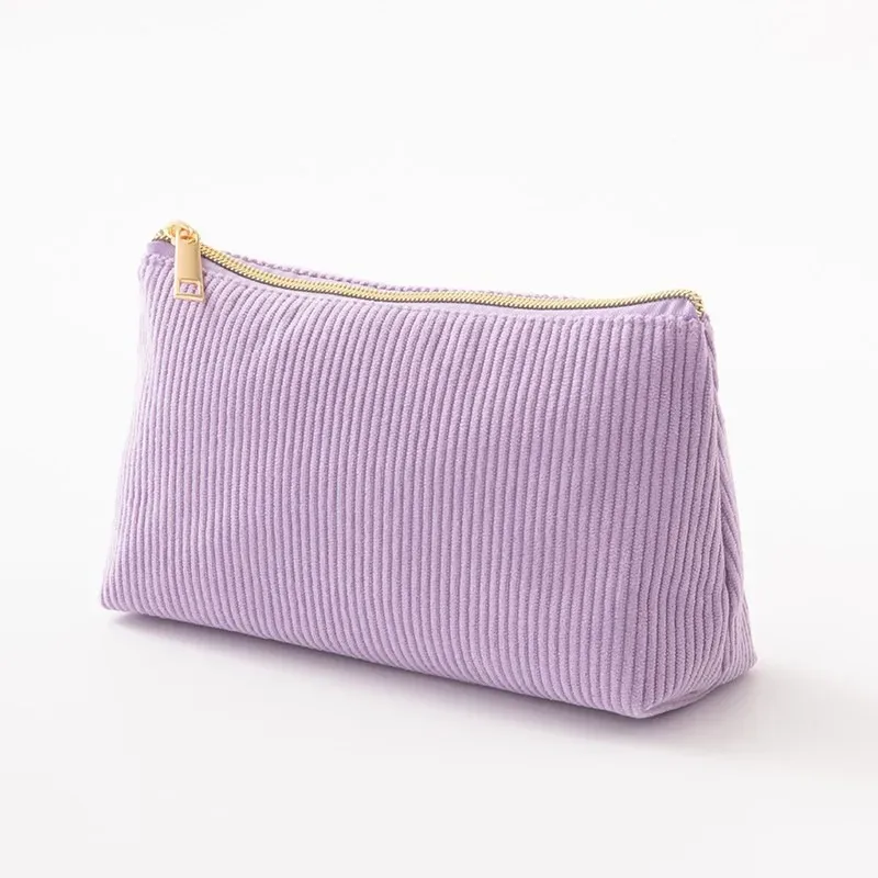 nouveau sac à cosmétiques en velours côtelé pour femmes, trousse de maquillage de grande capacité, trousse à pinceaux de maquillage, organisateur de voyage, trousse de toilette, trousse à crayons pour étudiants