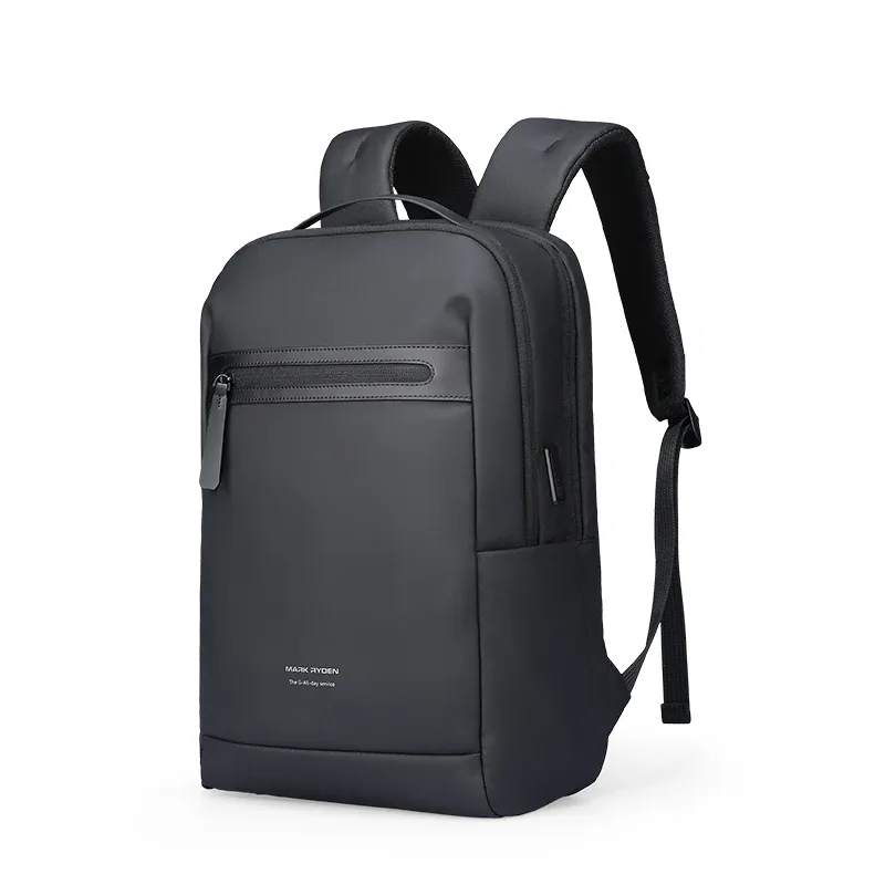 sac à dos professionnel fin mark ryden, sacoche pour ordinateur portable 15,6 pouces avec port de charge usb et sangle de fixation pour bagage