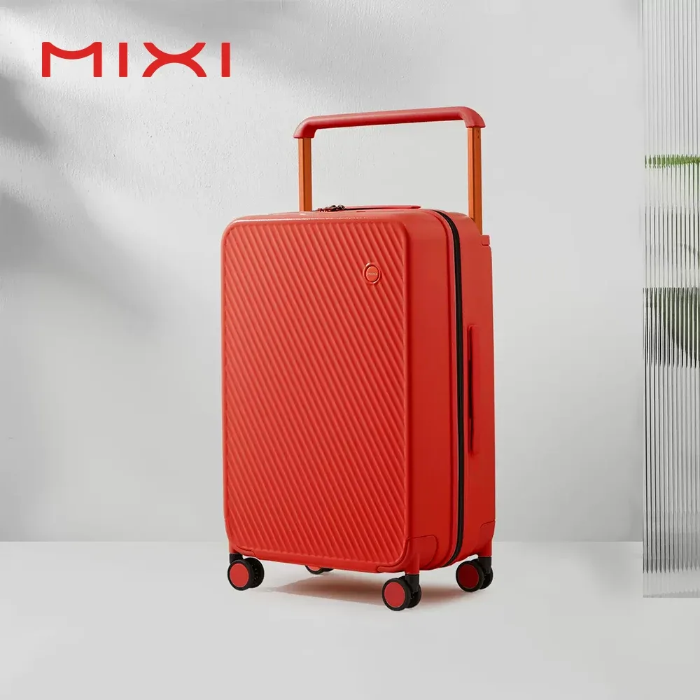 mixi – valise de voyage à poignée large, roulettes à roulettes, côté dur, pc, serrure tsa, unisexe, 20 et 24 pouces