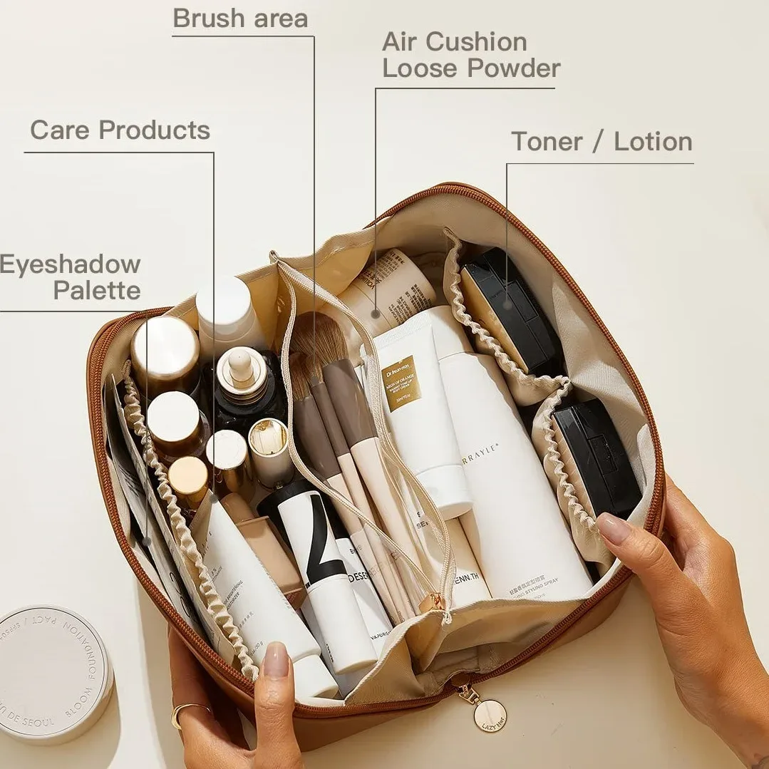 Sac à cosmétiques populaire de grande capacité pour femmes, sac de rangement de cosmétiques portable de voyage, étanche, grand t, offre spéciale