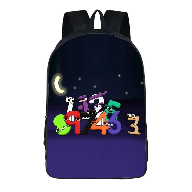 sac à dos alphabet lore avec périphériques de jeu, imprimé légende de lettres, sac à dos pour école primaire et secondaire