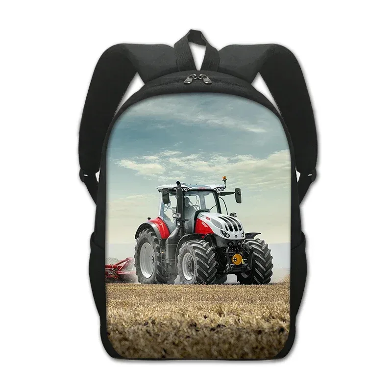 sac à dos imprimé tracteur fskins pour adolescents, sacs d'école pour enfants, sac à dos décontracté pour hommes, sac à dos pour ordinateur portable, sac de livre portable, 16 pouces
