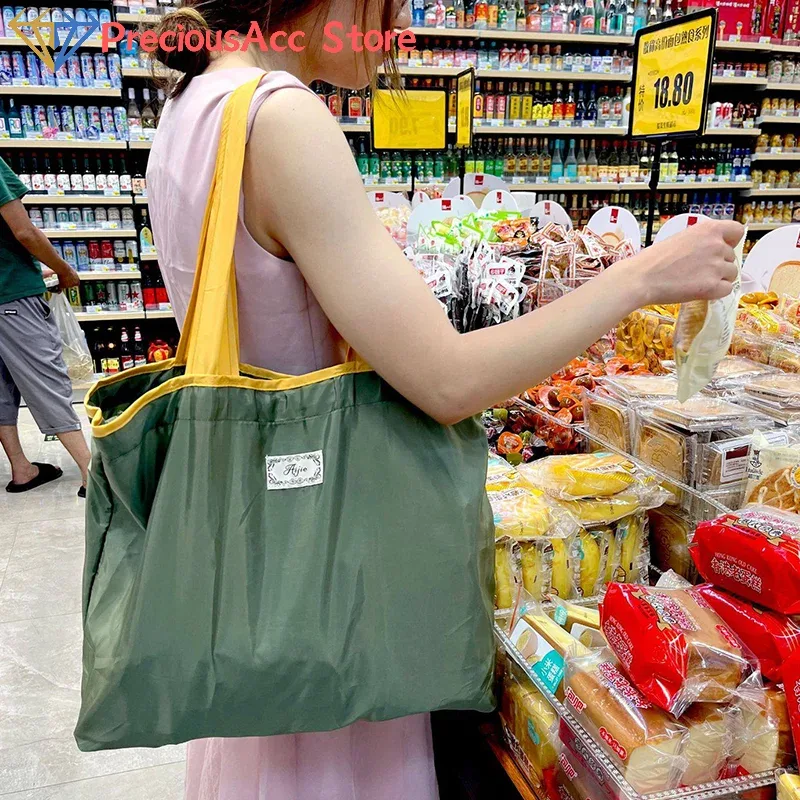 sac à bandoulière pliable tendance, imperméable, grande capacité, pour le shopping et le rangement – offre spéciale