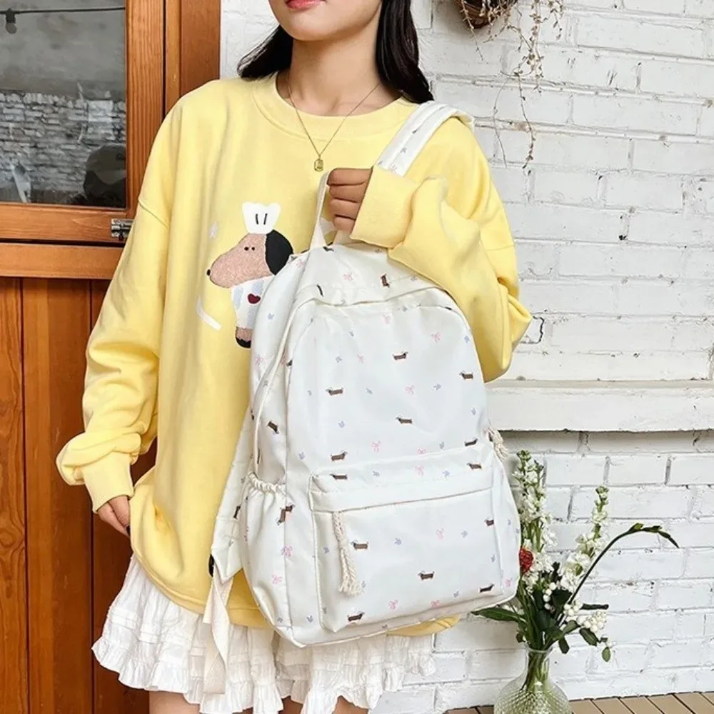 sac à dos pour chien en nylon kawaii, grande capacité, style coréen, sac d'école pour étudiants, sac de voyage, sac à main, sac à bandoulière pour adolescents