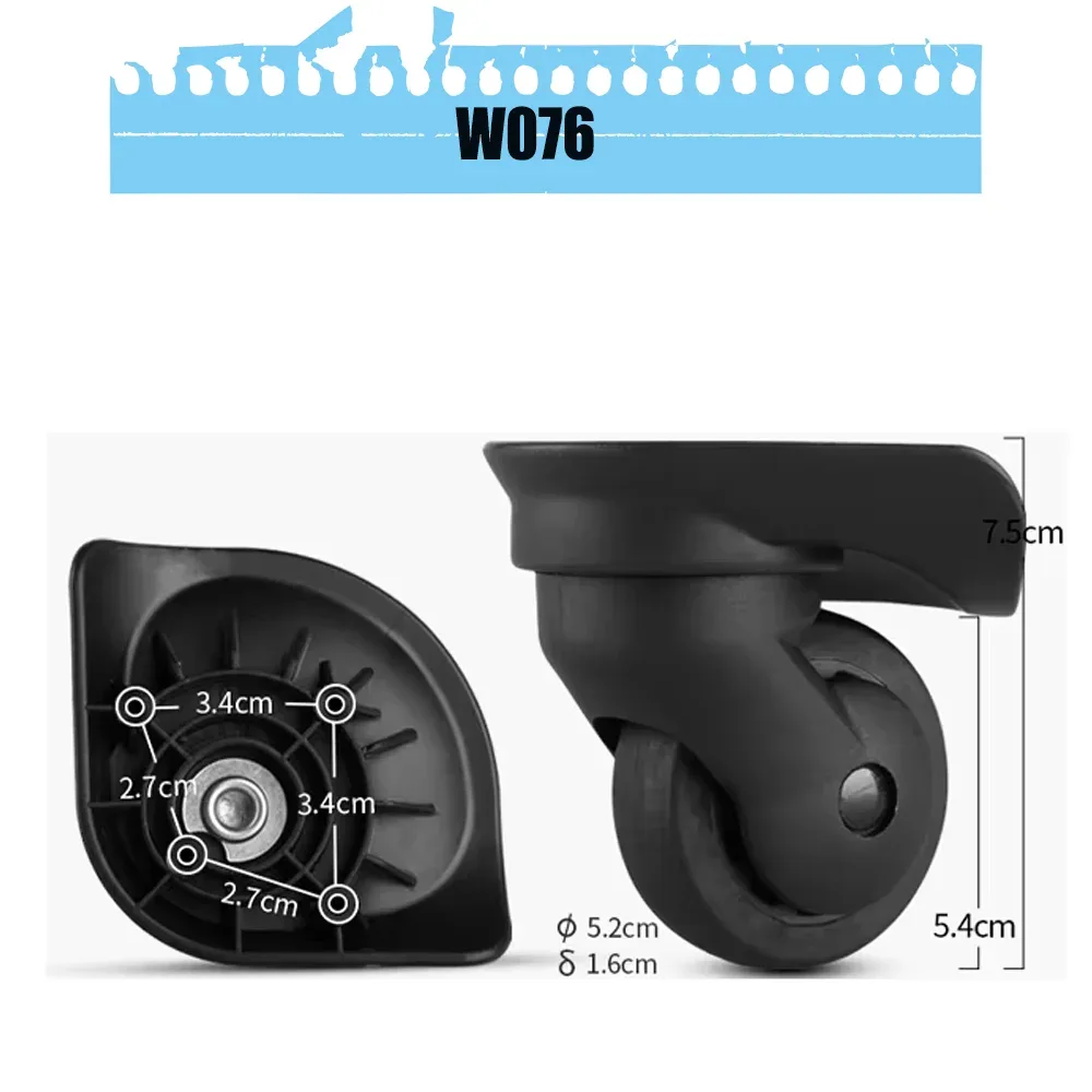 roues de remplacement universelles pour valises de voyage américaines, roulettes silencieuses pour bagages, chariot de voyage, rotation à 360 degrés