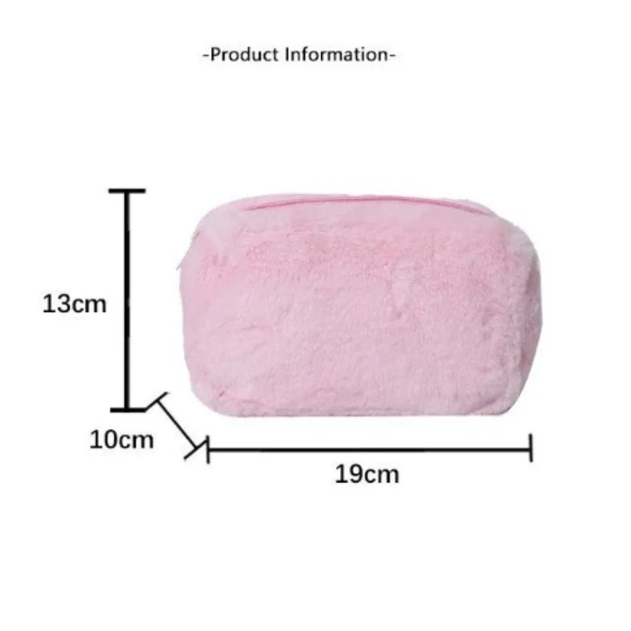 nouveau 1 pièces sac cosmétique en peluche crayon fille couleur bonbon sac à main banquet fête dame sac cosmétique maquillage
