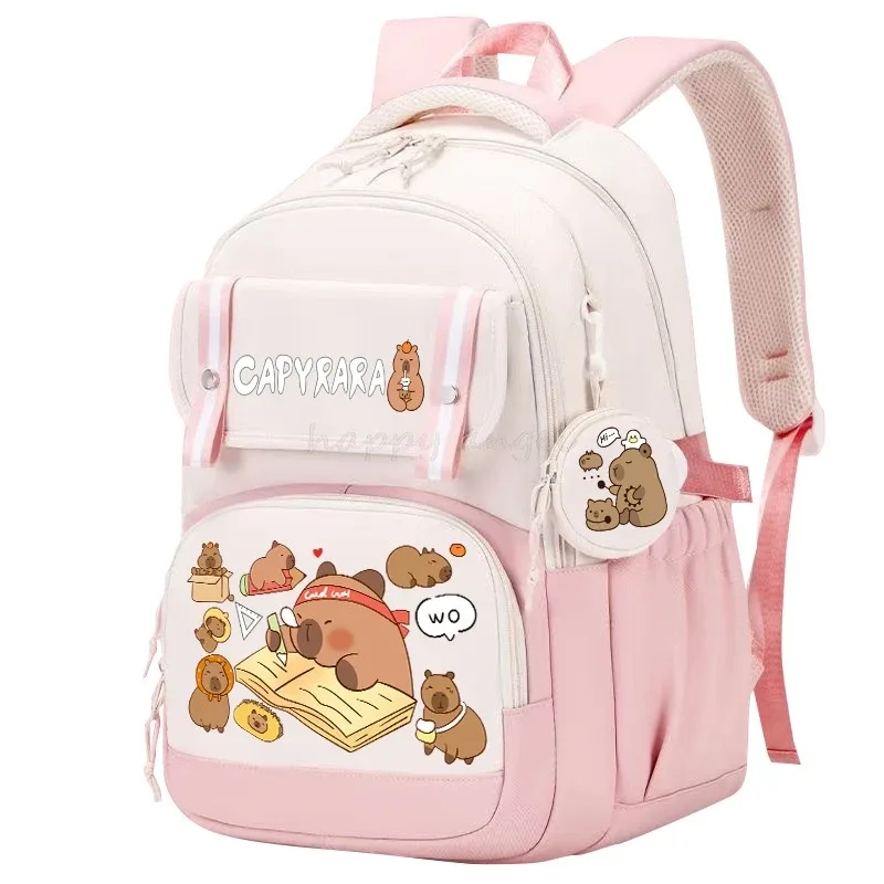 mignon capybara sacs à dos mochilas sacs à dos esthétiques pour adolescent toile sac à dos pour ordinateur portable école étudiant kawaii sac meilleur cadeau