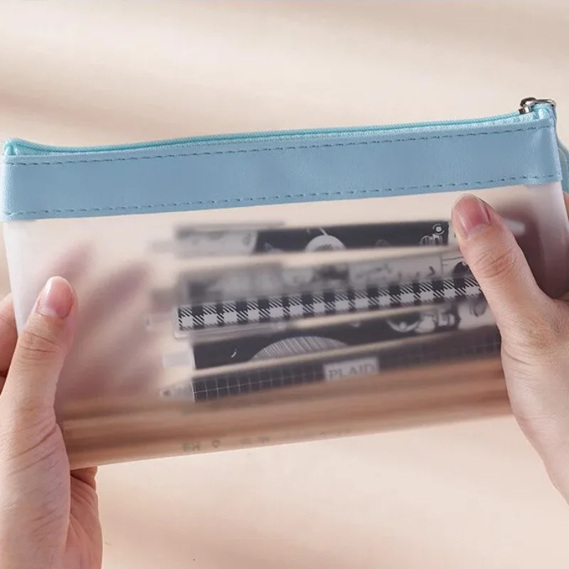 trousse de maquillage de grande capacité pour étudiants, trousse de toilette, rouge à lèvres, produit de soins de la peau, trousse à crayons visibles, trousse de fichiers de données, designer, 2023
