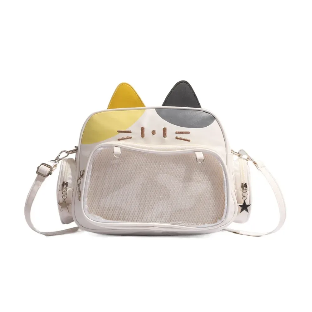 doux adge affichage chat mignon itabag jk kawaii style preppy poupées sac fourre-tout anime badge spectacle stockage y2k sac à bandoulière en plein air