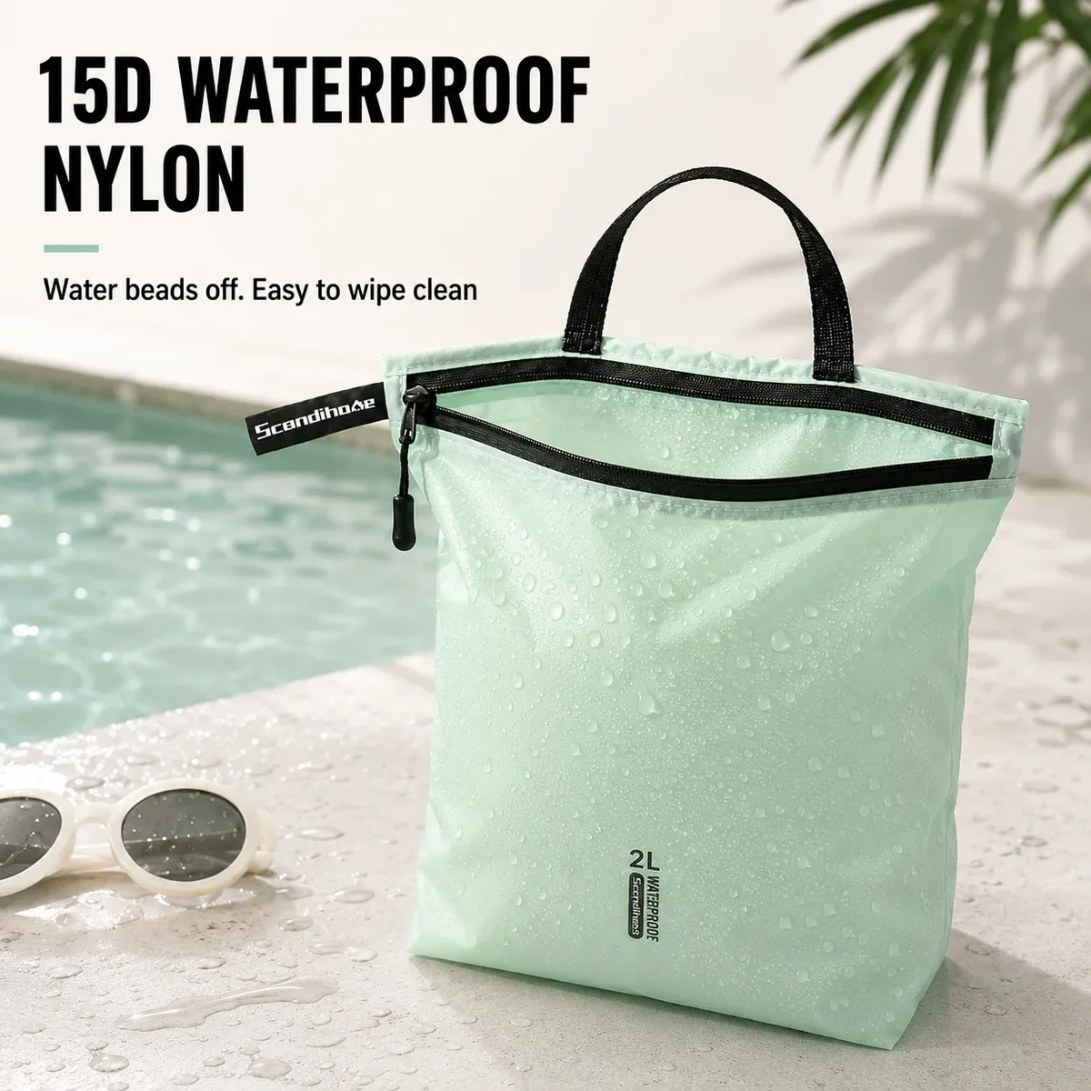 sac étanche pour maillot de bain, voyage, plage, piscine, gym, léger, en nylon, avec fermeture éclair, organiseur, pochette de rangement pour chaussures et articles de toilette