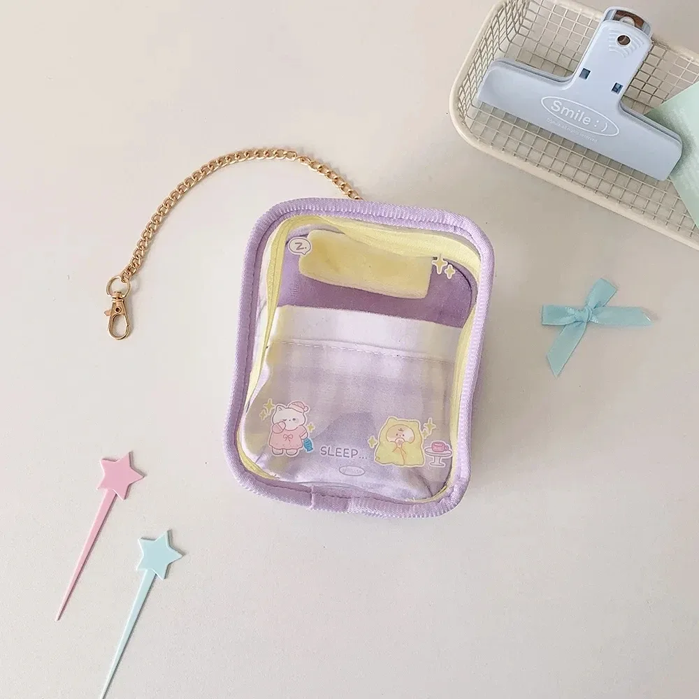 pochette de rangement transparente pour boîte mystère, boîte organisatrice épaisse pour poupées, sac de rangement pour porte-clés, sac pour poupées, porte-clés, portefeuille