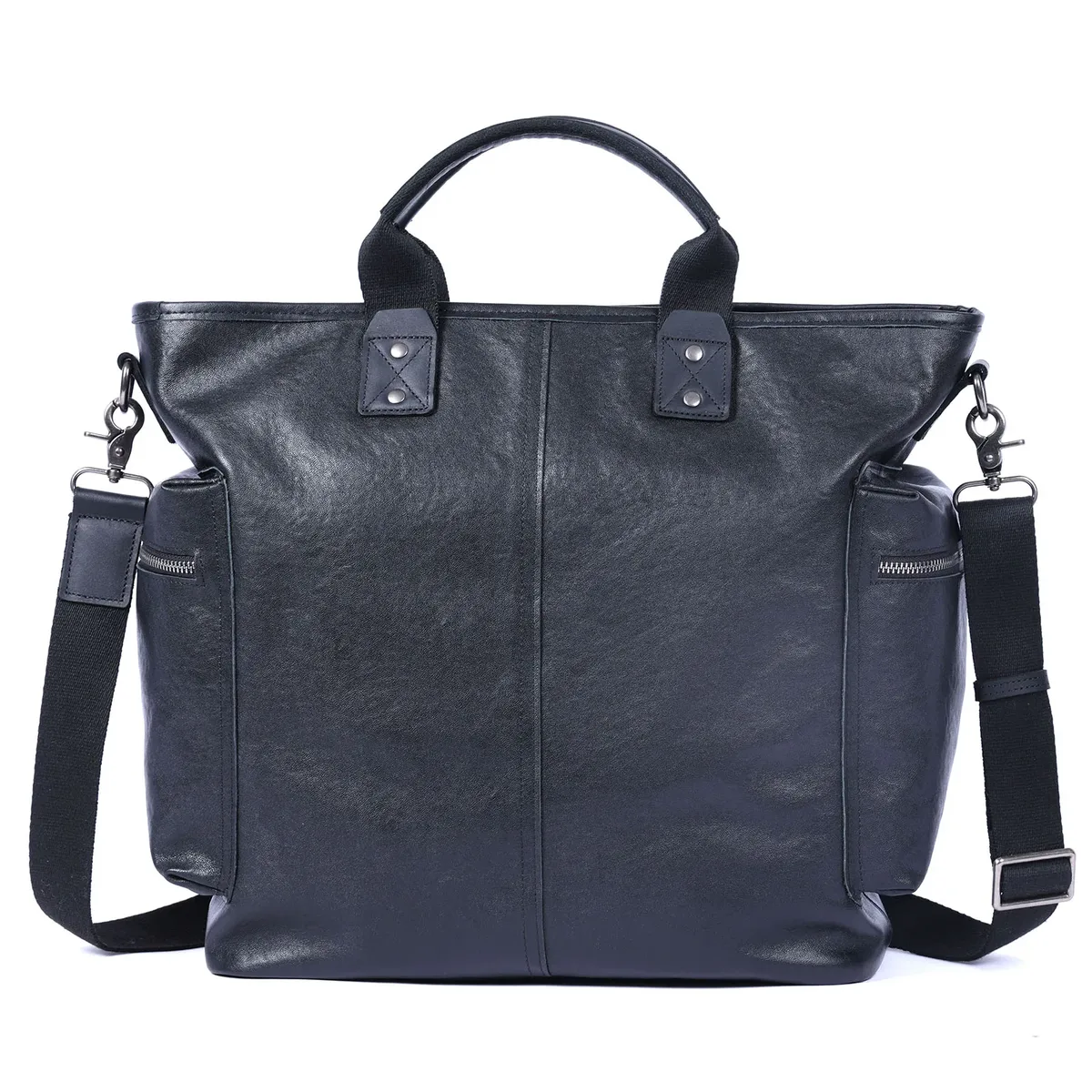 brifecase – sacs pour ordinateur portable en cuir véritable pour hommes, 15 pouces, sac à main simple en cuir de vache tanné végétal, style décontracté à la mode