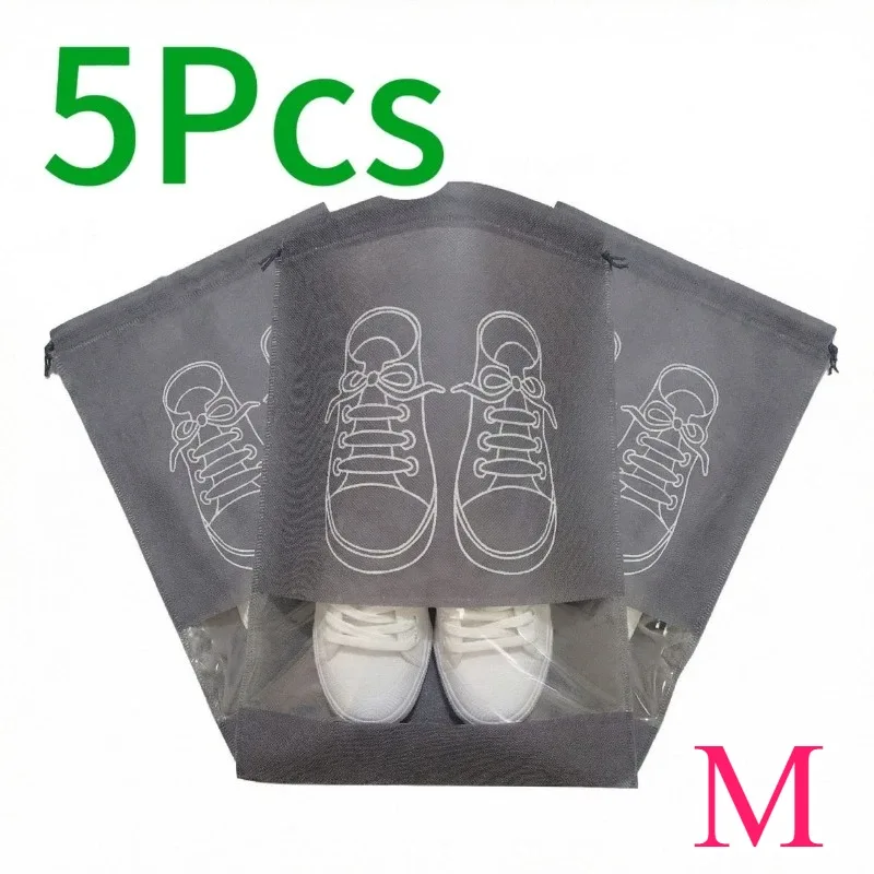 sacs de rangement pour chaussures, 1 à 30 pièces, sacs anti-poussière non tissés, sacs de voyage portables pour chaussures, pochettes de rangement pour chaussures