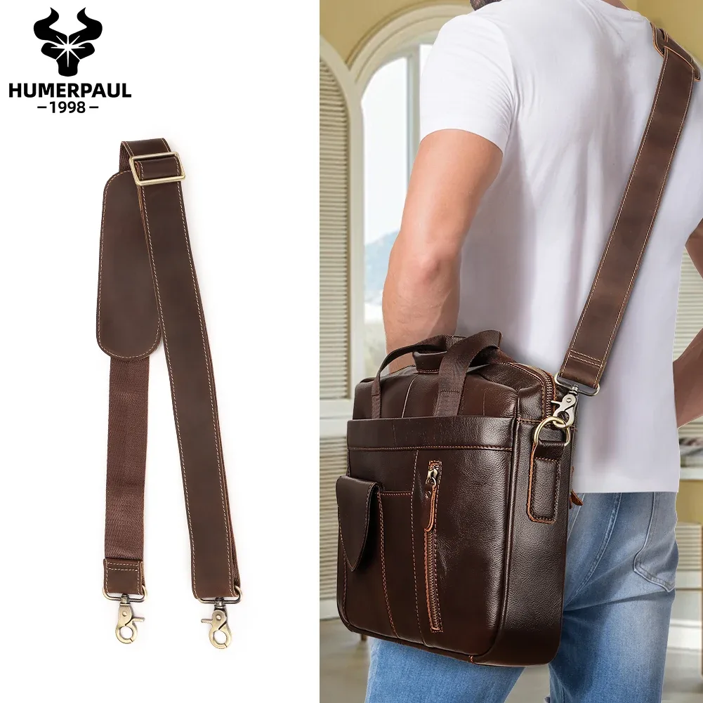sangle de sac en cuir véritable réglable de 127cm de long, sangle de sac à bandoulière solide, sangle de sac initiée par le messager, accessoires de remplacement