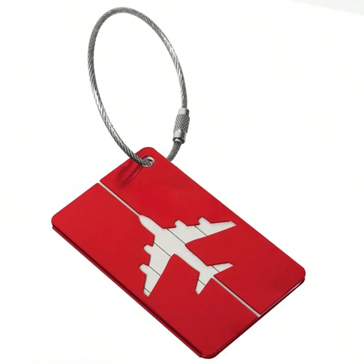étiquette à bagages plate en alliage d'aluminium, étiquette créative avec nom et carte d'identité, accessoires de voyage pour adultes
