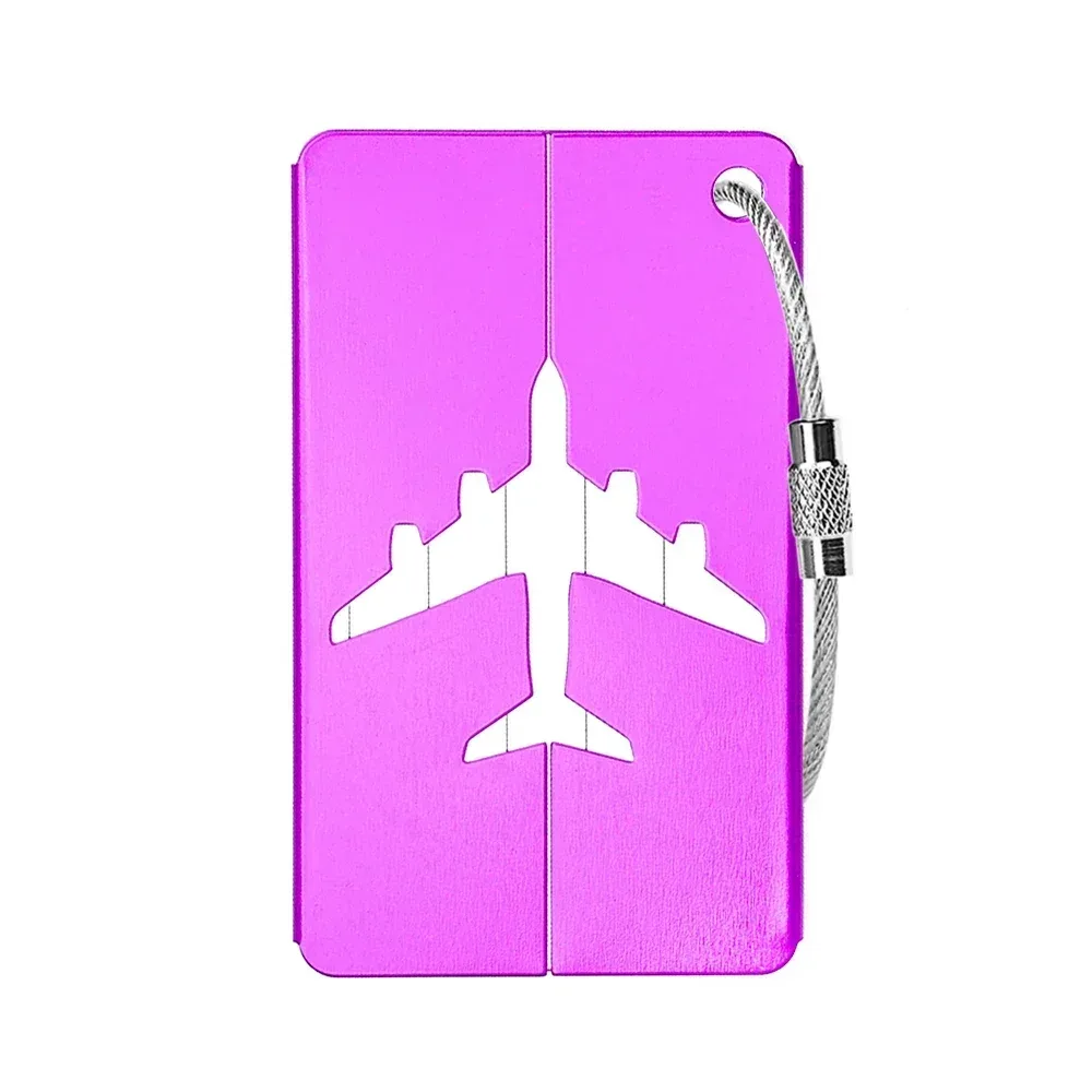 étiquette d'identification de voyage en aluminium de qualité supérieure, 1/10 pièces, durable, identification des bagages, porte-carte de visite, élégant, portable, sac d'étiquette de bagage