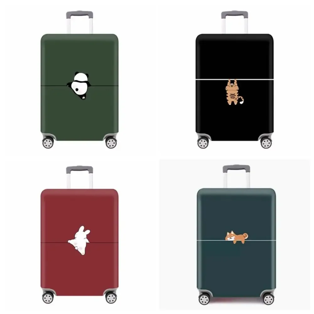 housse de protection anti-rayures pour bagages, anti-poussière, antivol, housse de valise élastique avec motif animal mignon, accessoires de voyage