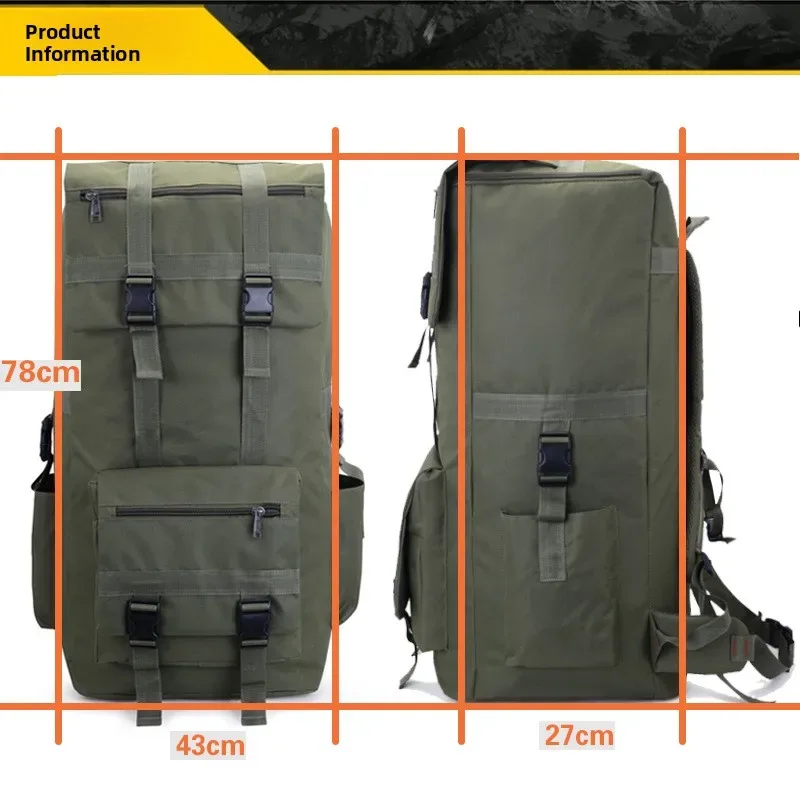 sac à dos de voyage unisexe grande capacité 120l en tissu oxford, style urbain simple pour sports de plein air, sac de randonnée avec bretelles ergonomiques
