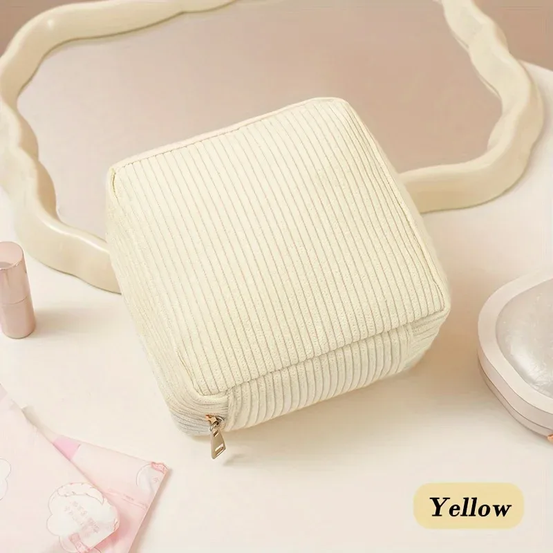 sac de rangement pour serviettes hygiéniques 2026 en tissu peluche épais, mini pochette de rangement portable pour serviettes hygiéniques, grande capacité, organisateur