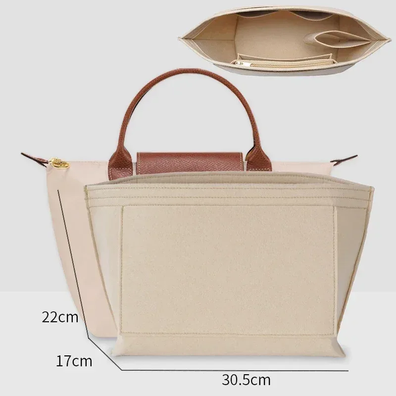 organisateur de sac pour longchamp, mini sac fourre-tout, sac de maquillage, rangement et sacs intérieurs de voyage, sacs à doublure, accessoires