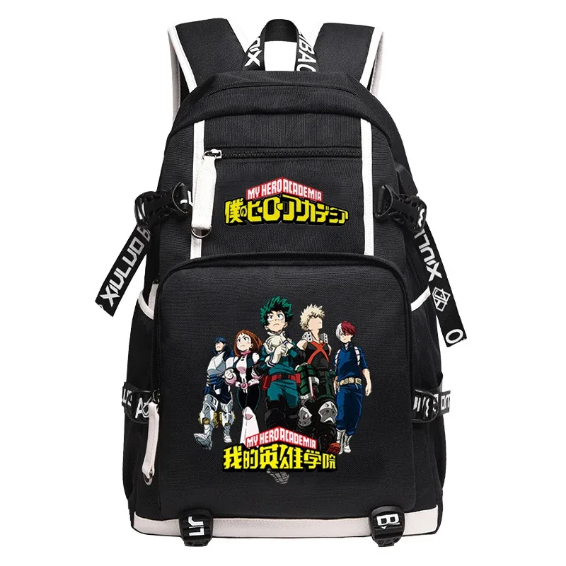 grand sac à dos anime oxford pour adolescentes, sac de voyage étanche, sac à dos bakugou katsuki pour hommes