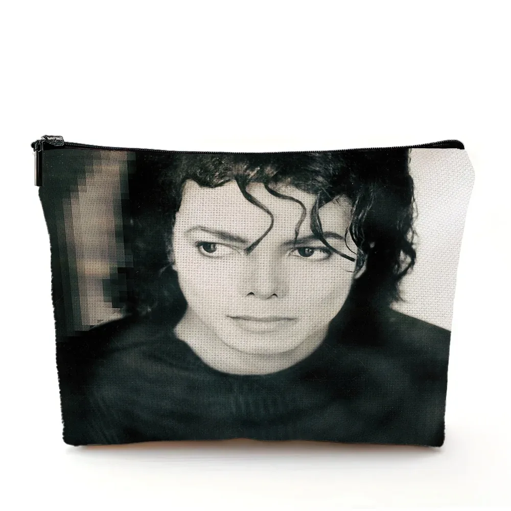 super star michael jackson sac cosmétique double impression sacs de maquillage femmes sac à main de mariage dame organisateur de voyage portefeuille enfant