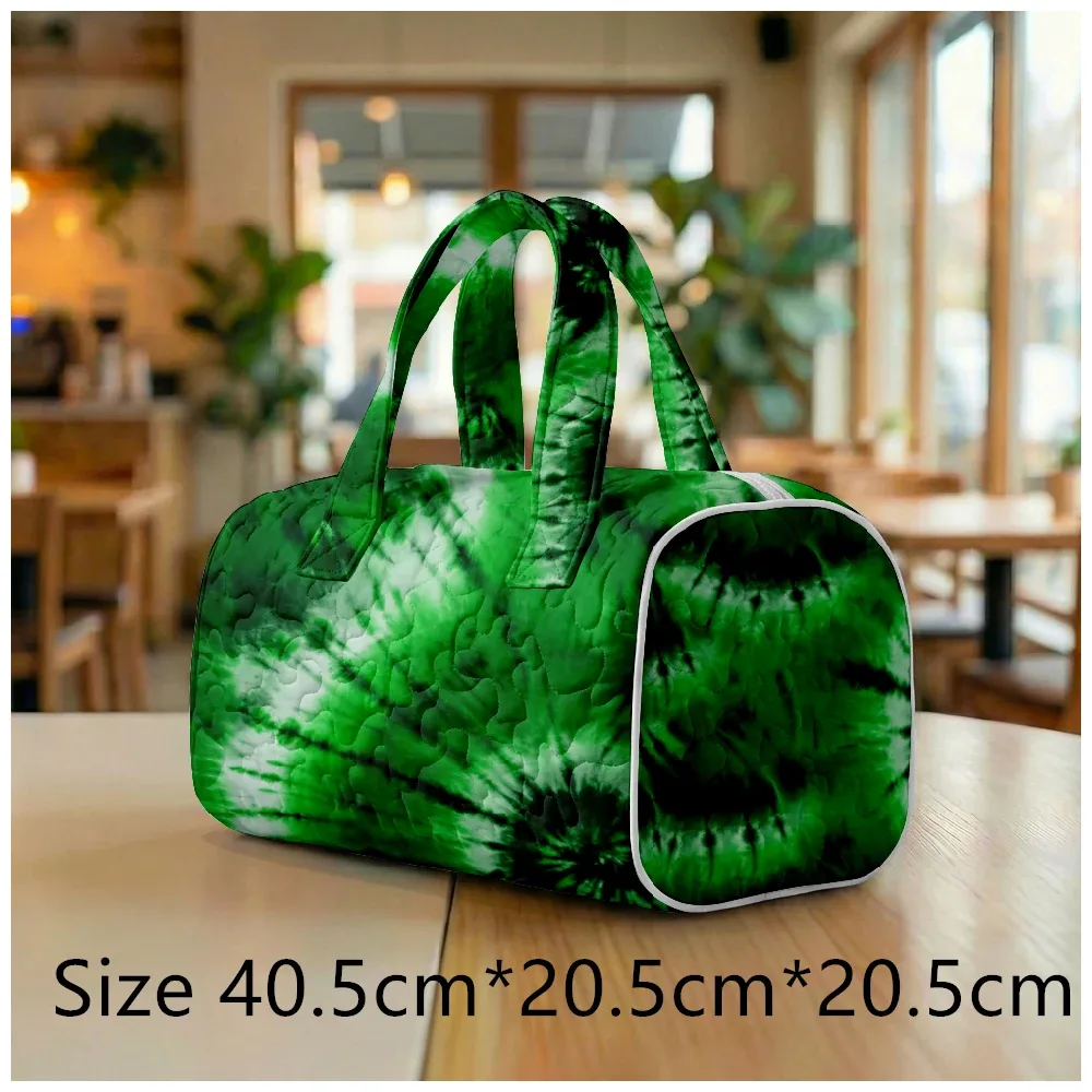 sac fourre-tout matelassé tendance pour femme, imprimé tie-dye aquarelle, sac à bandoulière bohème chic pour la plage, les voyages, la gym, le camping, bagage à main