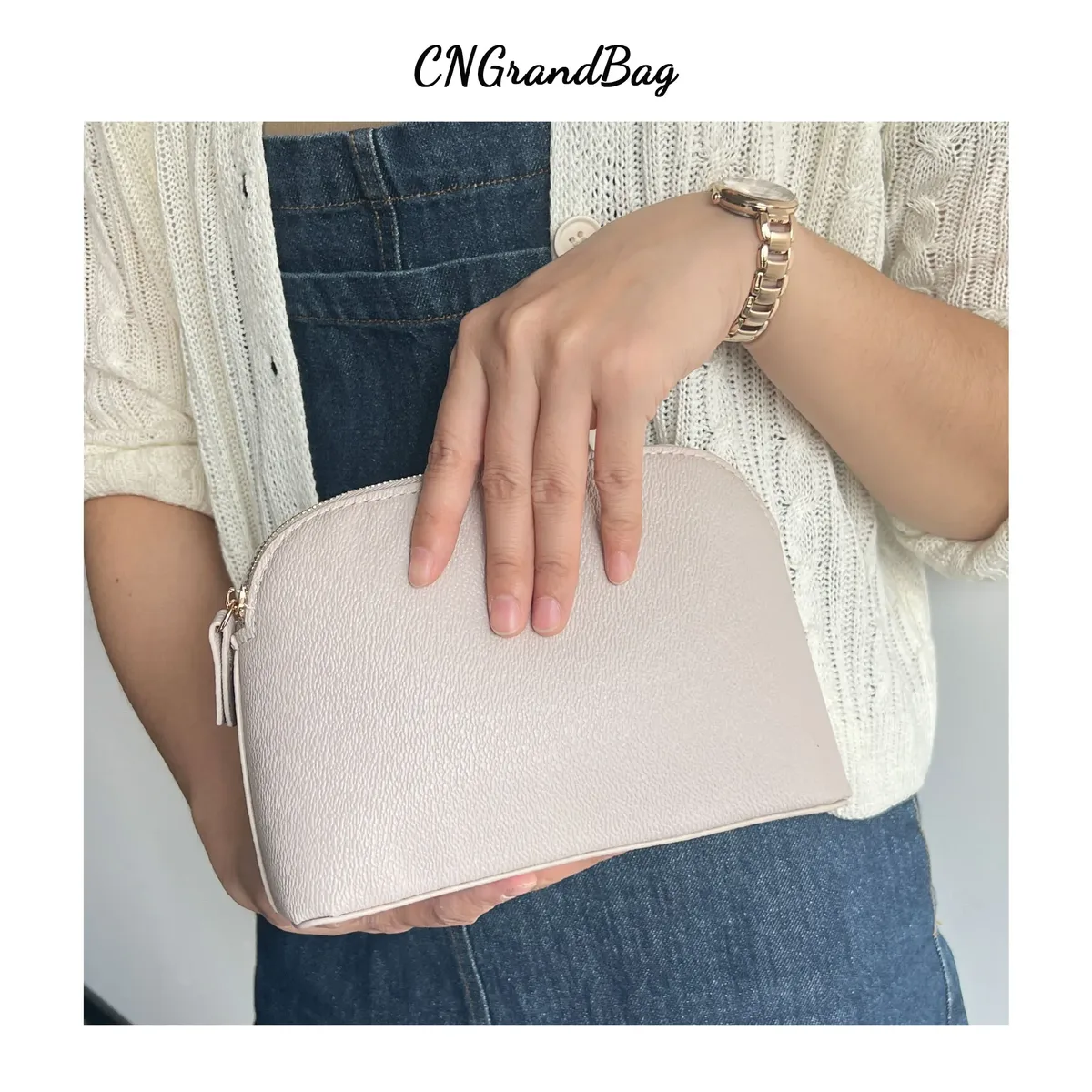 sac de rangement de cosmétiques en cuir pu avec lettres personnalisées, sac de maquillage de couleur unie d'atmosphère simple classique, sac de lavage avancé à fermeture éclair