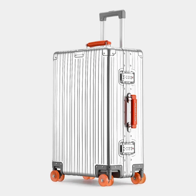nouveau bagage tout en alliage de magnésium 100% valise à main de grande capacité de 28 pouces taille de cabine de 20 pouces avec verrouillage par mot de passe