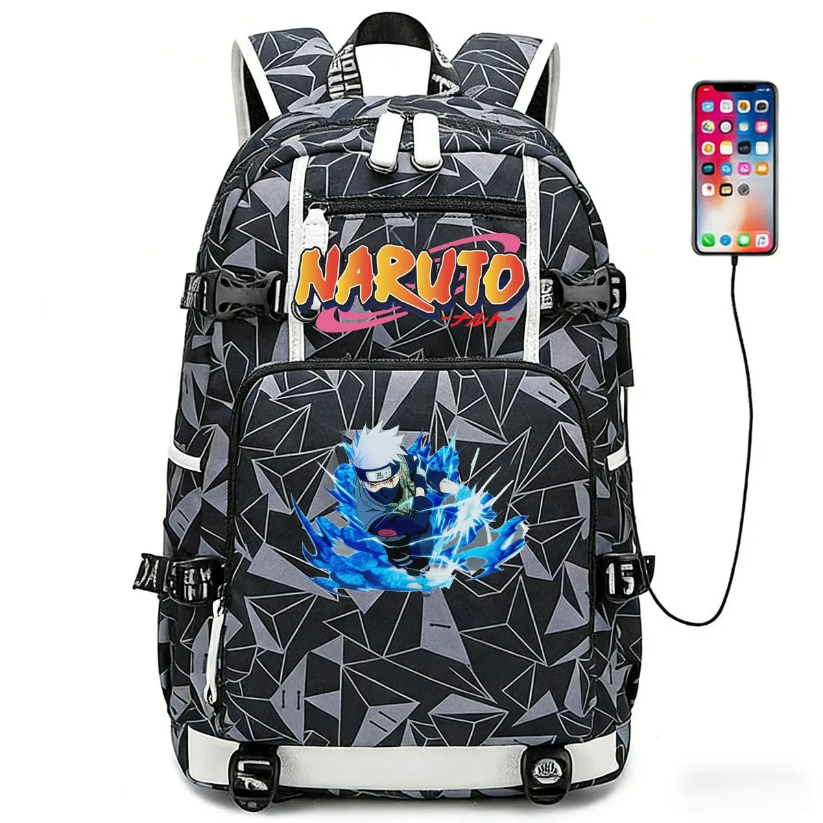 sacs à dos uzumaki naruto uchiha sasuke, sac à dos camouflage, sac à dos de grande capacité, sac de voyage, sacs d'école décontractés pour adolescents, pour cadeau
