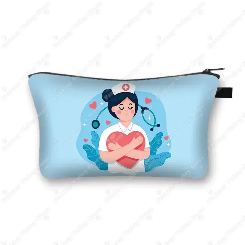 étui à cosmétiques pour médecin et infirmière, stéthoscope médical, seringue, trousse de toilette, organisateur, sacs à cosmétiques pour femmes, trousse de maquillage pour hôpital ecg