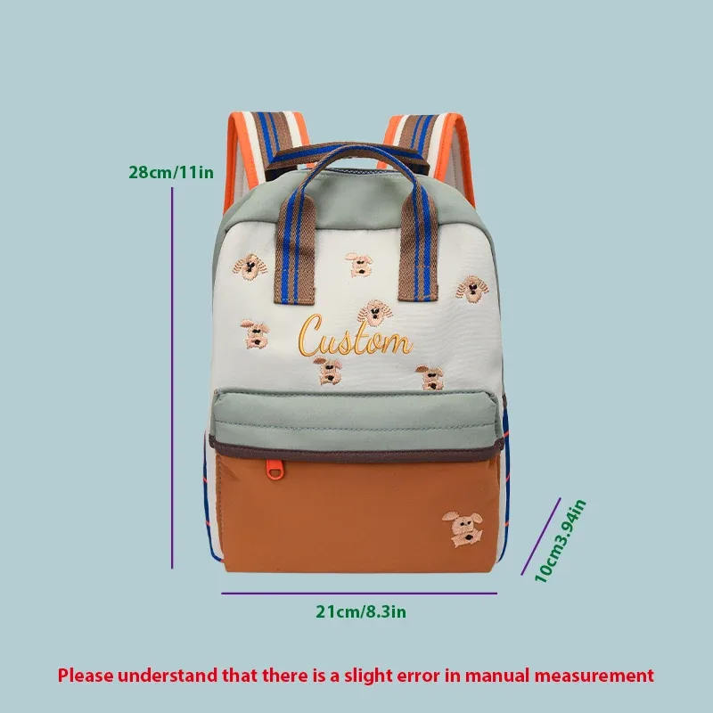sac à dos personnalisé brodé sur mesure / 2 options standard, motif dessin animé mignon, matelassage en forme de cœur, sac à dos décontracté, cadeau pour la rentrée scolaire
