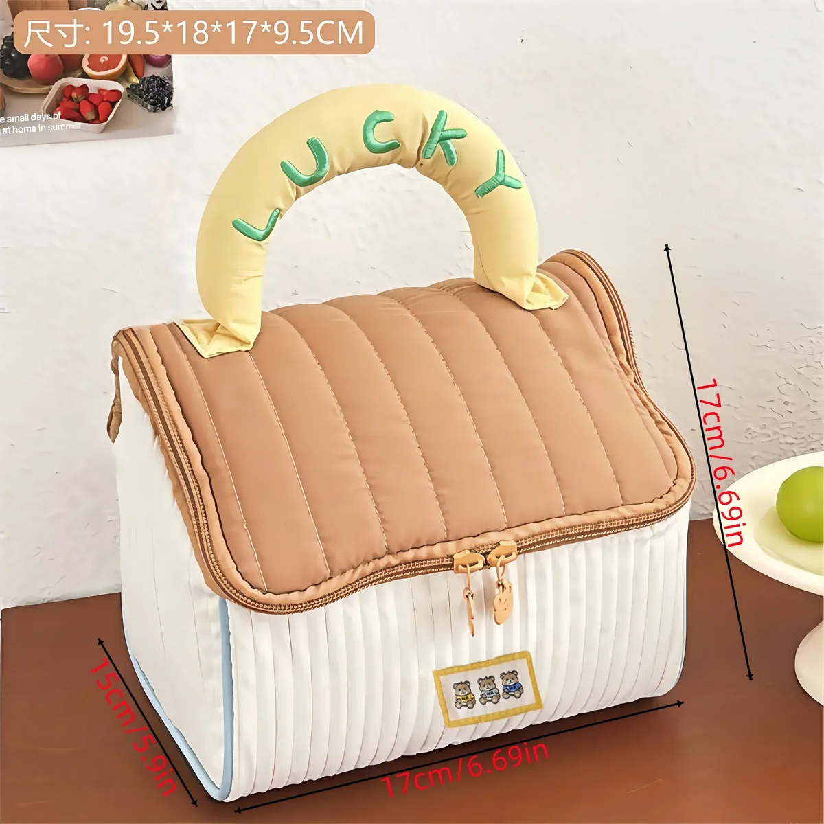 sac à main mignon à motif de dessin animé pour filles, grande capacité, organiseur de cosmétiques, sac de toilette portable pour voyage