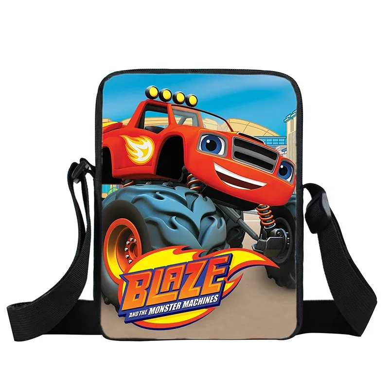 sac à dos blaze and the monster machines, 3 pièces, sac d'école pour enfants avec sacs à bandoulière, trousse à crayons, sac à dos blaze car pour garçons et filles
